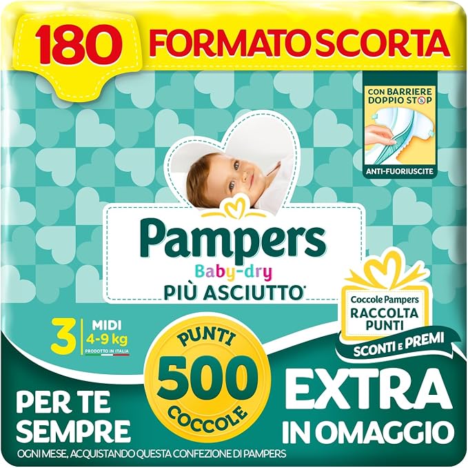 Pampers Baby Dry 3 - 180 PZ