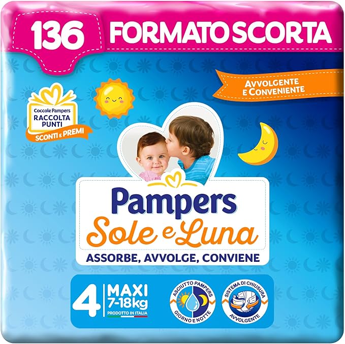 Pampers Sole e Luna 4 - 136 PZ