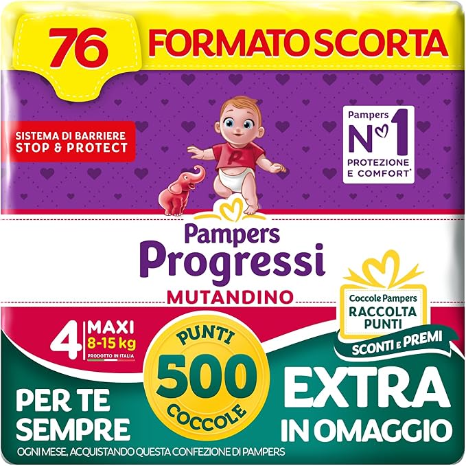 Pampers Progressi Mutandino 4 - 76 PZ