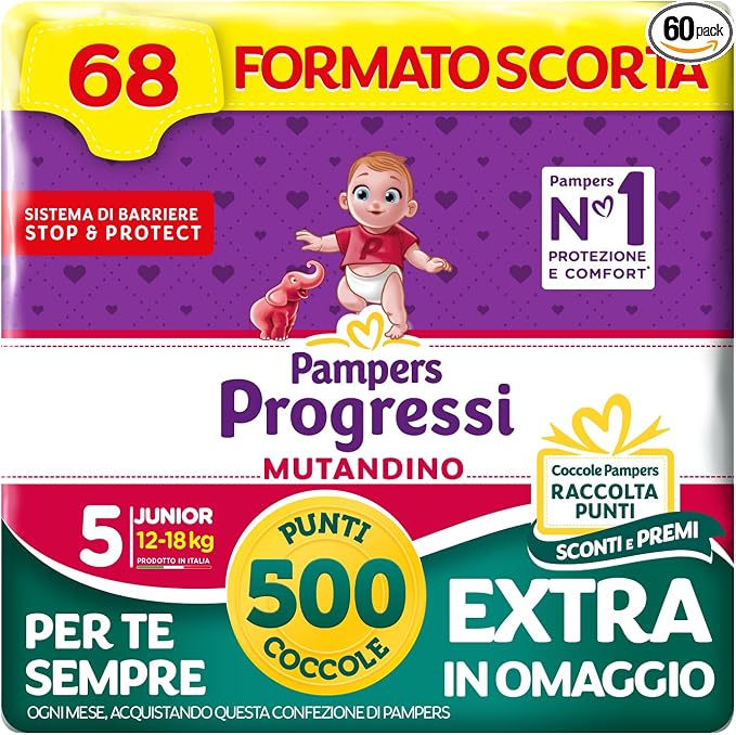 Pampers Progressi Mutandino 5 - 68 PZ